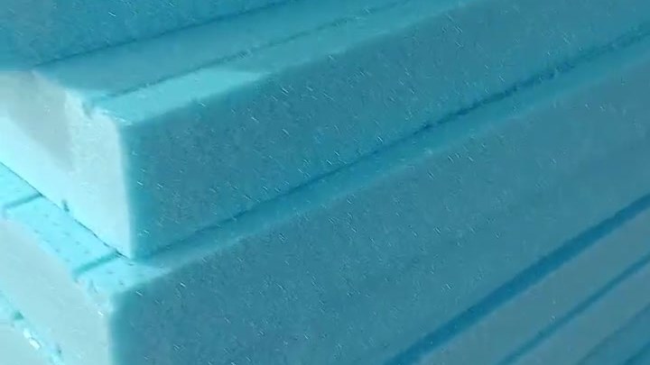 Blue XPS extruded polystyrene insulation boards